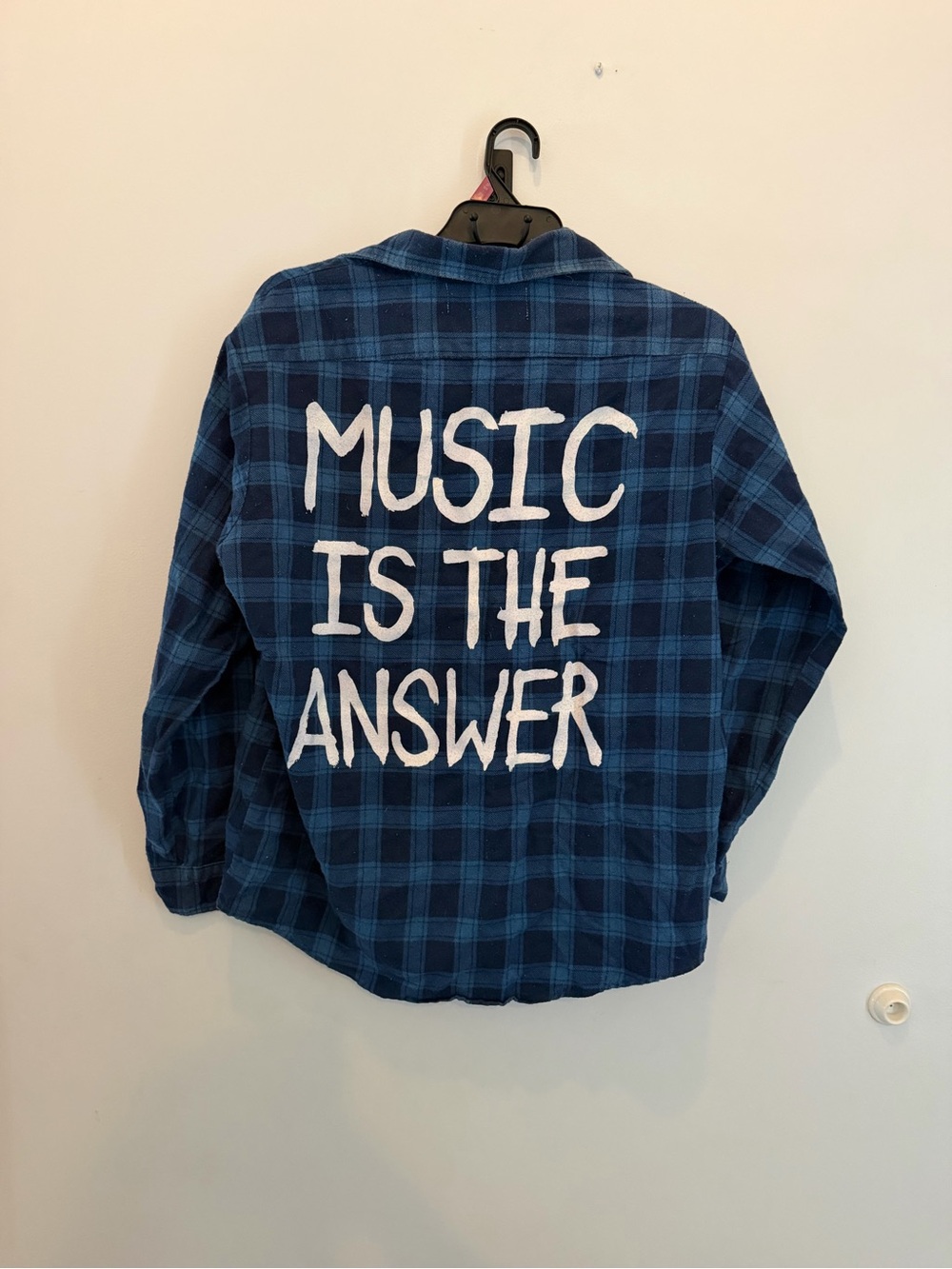 Jac Vanek Blue Plaid Flannel Shirt